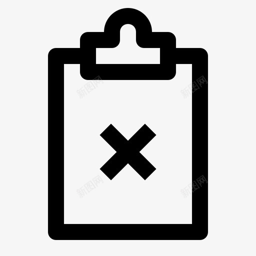 剪贴板显示文章注释图标svg_新图网 https://ixintu.com 交叉 删除 剪贴板 文具 文档 文章 显示文章 材料 注释 项目