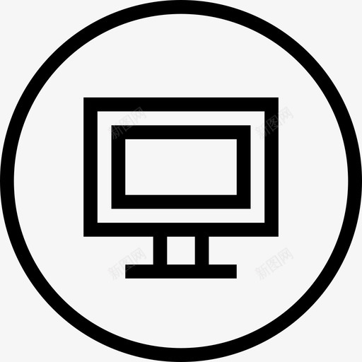 显示器软件屏幕图标svg_新图网 https://ixintu.com 保持 商业和服务圆形线第一卷 屏幕 已售出 无 显示器 粗体 计算机 软件 黄金