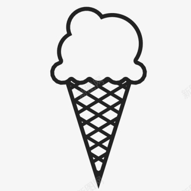 冰淇淋筒冷的糖果图标图标