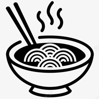 热面条碗悸动汤图标图标