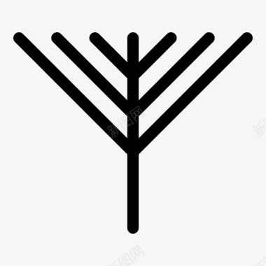 烛台壁炉犹太教图标图标