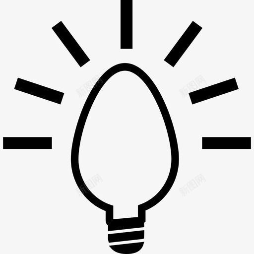 灯泡创意符号教育学术2图标svg_新图网 https://ixintu.com 学术2 教育 灯泡创意符号