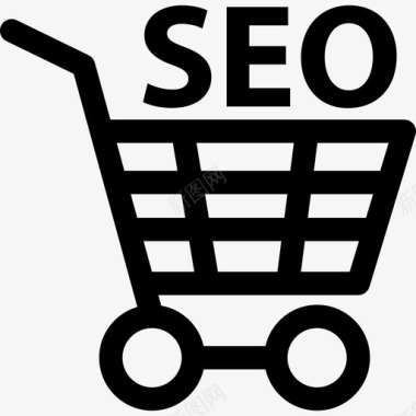 SEO购物符号商业seopack图标图标