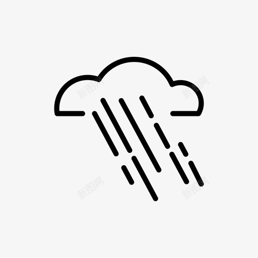 雨云自然图标svg_新图网 https://ixintu.com 云 水 海 海边 自然 雨