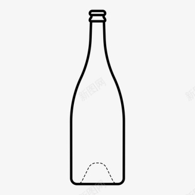 香槟瓶葡萄酒开始图标图标