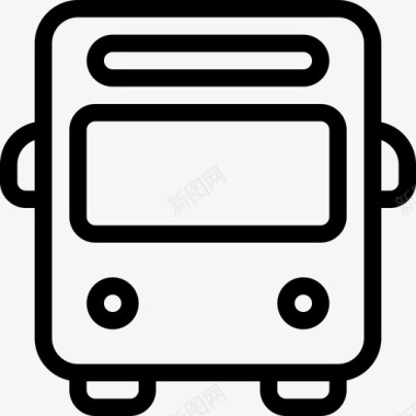 巴士头灯道路图标图标