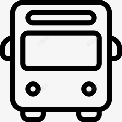 巴士头灯道路图标svg_新图网 https://ixintu.com 交通 头灯 巴士 旅行 窗户 车轮 车辆 运输线路图标 道路