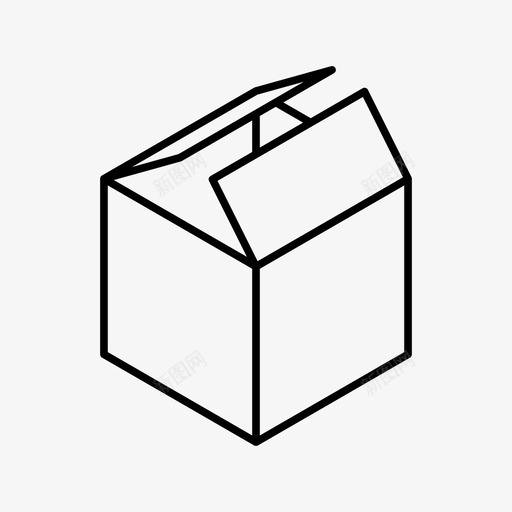半开箱包装材料图标svg_新图网 https://ixintu.com 包装 包裹 半开箱 容器 封口 工艺品 开箱集装箱 材料 纸板