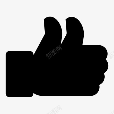 竖起大拇指社交媒体分享图标图标
