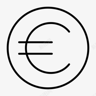 欧元硬币购买现金货币图标图标