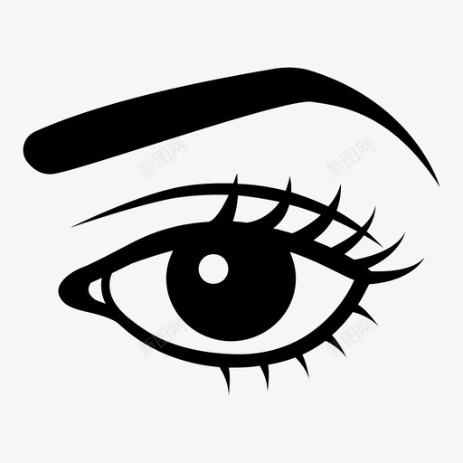 眼睛高标志图标svg_新图网 https://ixintu.com 忽略 整形手术 更多 标志 海滩 眼睛 眼线 美容 视力 视觉 验光师 高