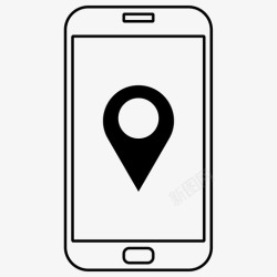 地址白色移动地图pin保存的地址地点图标高清图片