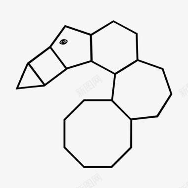 鸟几何形状图标图标