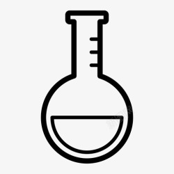 无化学添加圆底烧瓶科学学校图标高清图片