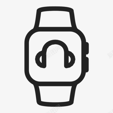 smartwatch音乐减法签名图标图标