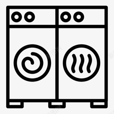 洗衣机服务员客房部图标图标