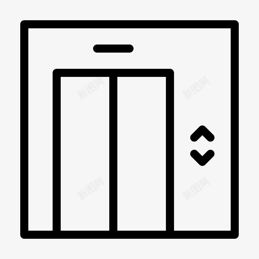 电梯房间房地产图标svg_新图网 https://ixintu.com 位置 出售 大胆 居住 房地产 房间 持有 无 电梯 设施 黄金
