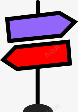 路标指路标志方向图标图标