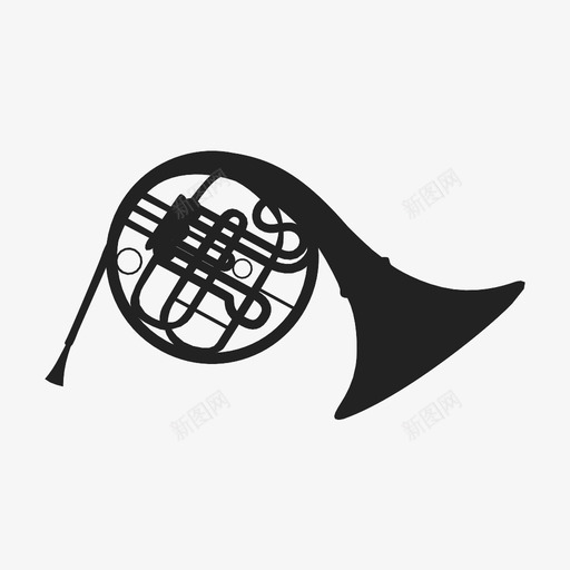 法国喇叭铜管乐器图标svg_新图网 https://ixintu.com 乐器 声音 法国喇叭 管弦乐队 铜管 音乐 风