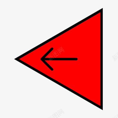 左箭头旗帜方向退格图标图标