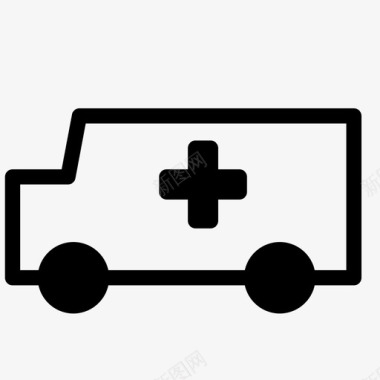 救护车卡车救援图标图标