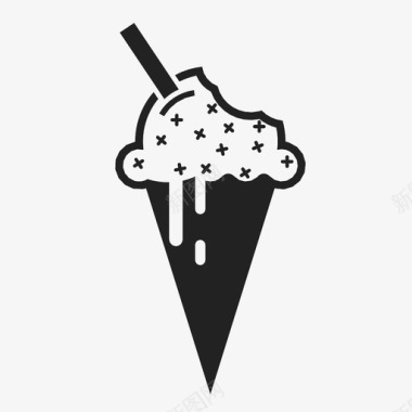 冰淇淋筒夏季加图标图标