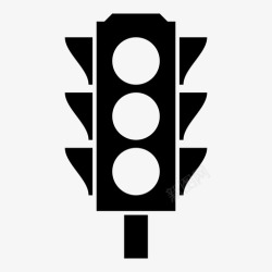 一个交通灯交通灯信号灯加上图标高清图片