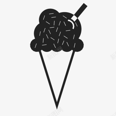 冰淇淋筒圣代夏季图标图标