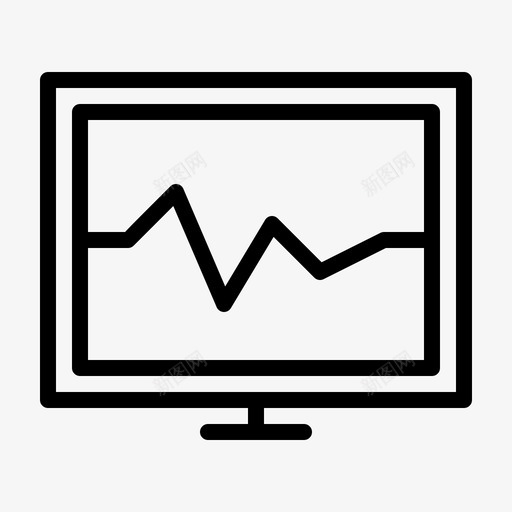 心电图心脏病健康图标svg_新图网 https://ixintu.com 保健 健康 医学测试 医疗 医院 心电图 心脏检查 心脏病 心脏监测 救护车