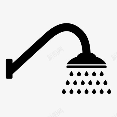 淋浴喷水洒水图标图标