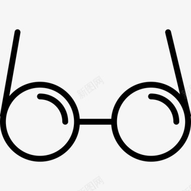 圆轮廓眼镜工具和器具塞奥帕克图标图标