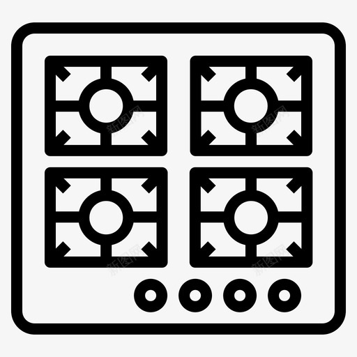 炉灶简历厨房图标svg_新图网 https://ixintu.com 厨房 厨房工具圆形实心 器具 弓箭手 文件 标牌 炉灶 点击 烹饪 简历