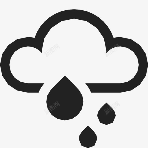 大雨暴风雨天空图标svg_新图网 https://ixintu.com 下雨 云 大雨 天空 暴风雨 滴 降雨 雷 预报