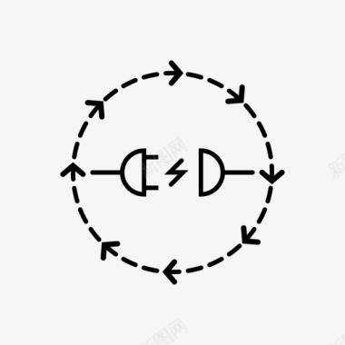 可持续能源插头lol图标图标