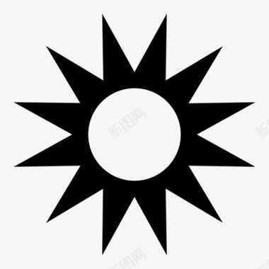 太阳紫外线夏天图标图标
