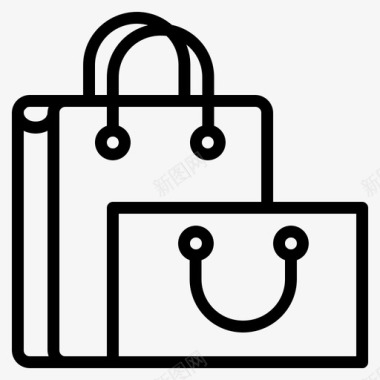 购物袋减法出售图标图标