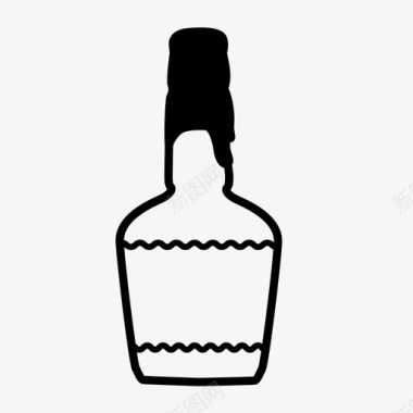 波旁威士忌酒精蒸馏酒图标图标