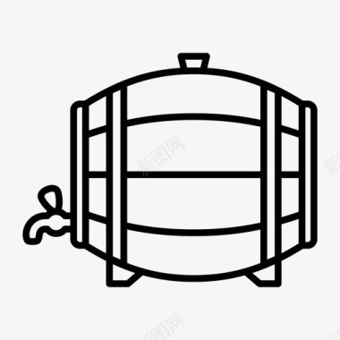 啤酒桶酒精酒桶图标图标