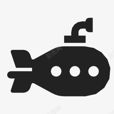 潜艇潜水器船图标图标