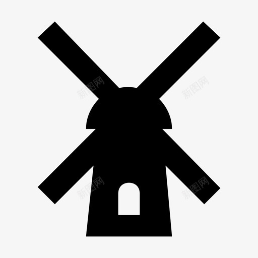 风车风力发电机风扇图标svg_新图网 https://ixintu.com 使用翅膀 发电 城市元素材料设计图标 自然发电 非太阳能 风力发电机 风力涡轮机 风扇 风车