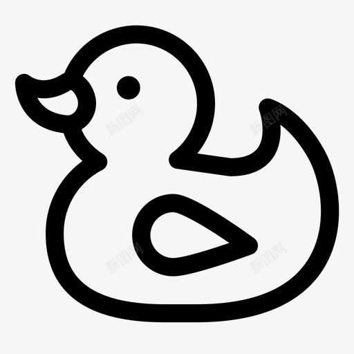 鸭子玩具橡胶图标svg_新图网 https://ixintu.com 动物 橡胶 洗澡 浴室 玩具 生命体 眼睛 翅膀 鸟嘴 鸭子