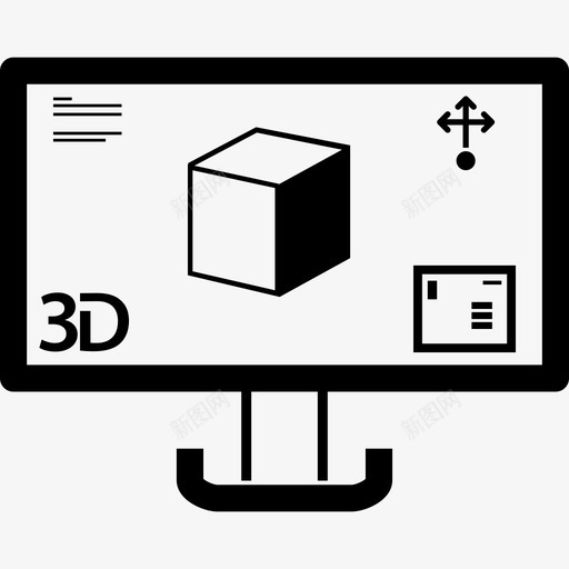 显示器屏幕上的3d打印图像工具和用具3d打印机组图标svg_新图网 https://ixintu.com 3d打印机组 工具和用具 显示器屏幕上的3d打印图像