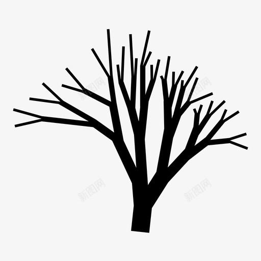 树树枝森林图标svg_新图网 https://ixintu.com 木头 树 树叶 树枝 森林 植物