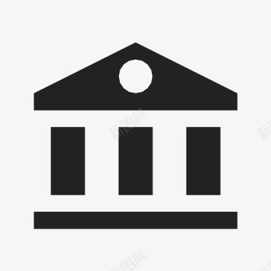 银行建筑资本图标图标