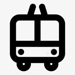 慢车无轨电车慢车绿色图标高清图片