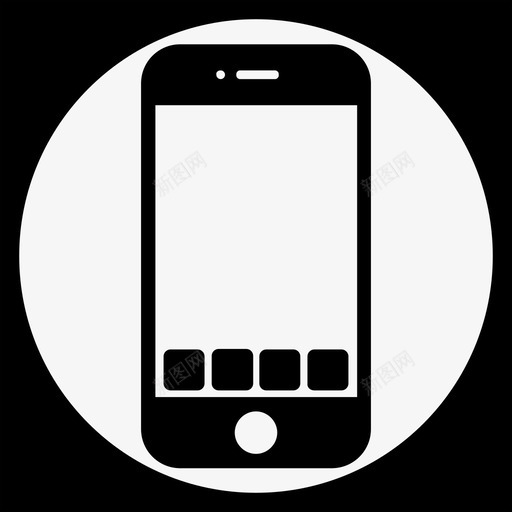 iphone应用程序黑色智能手机应用程序图标svg_新图网 https://ixintu.com iphone应用程序 黑色智能手机应用程序