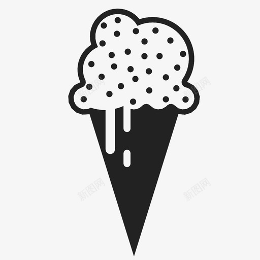 冰淇淋筒圣代夏季图标svg_新图网 https://ixintu.com 冰淇淋筒 冷冻 冷的 冻糕 圣代 夏季 洒 甜点 甜的 食物