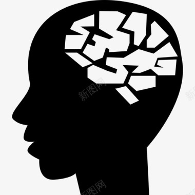 男性大脑界面科学偶像图标图标