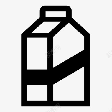 牛奶盒奶制品信息图标图标