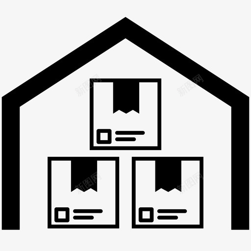 仓库车辆物资图标svg_新图网 https://ixintu.com 仓库 公园 商业 地下室 房间 物资 车辆